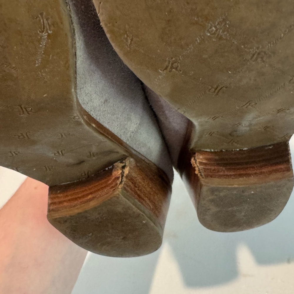 Jack Rogers Sadie Suede Bootie  Leather Light Grey 9.5M - Picture 5 of 11